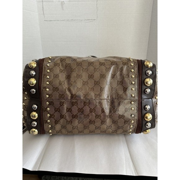 GUCCI  Babushka bag, Need Small Repair To Grommet, Some Slight Discolorations - Picture 5 of 16
